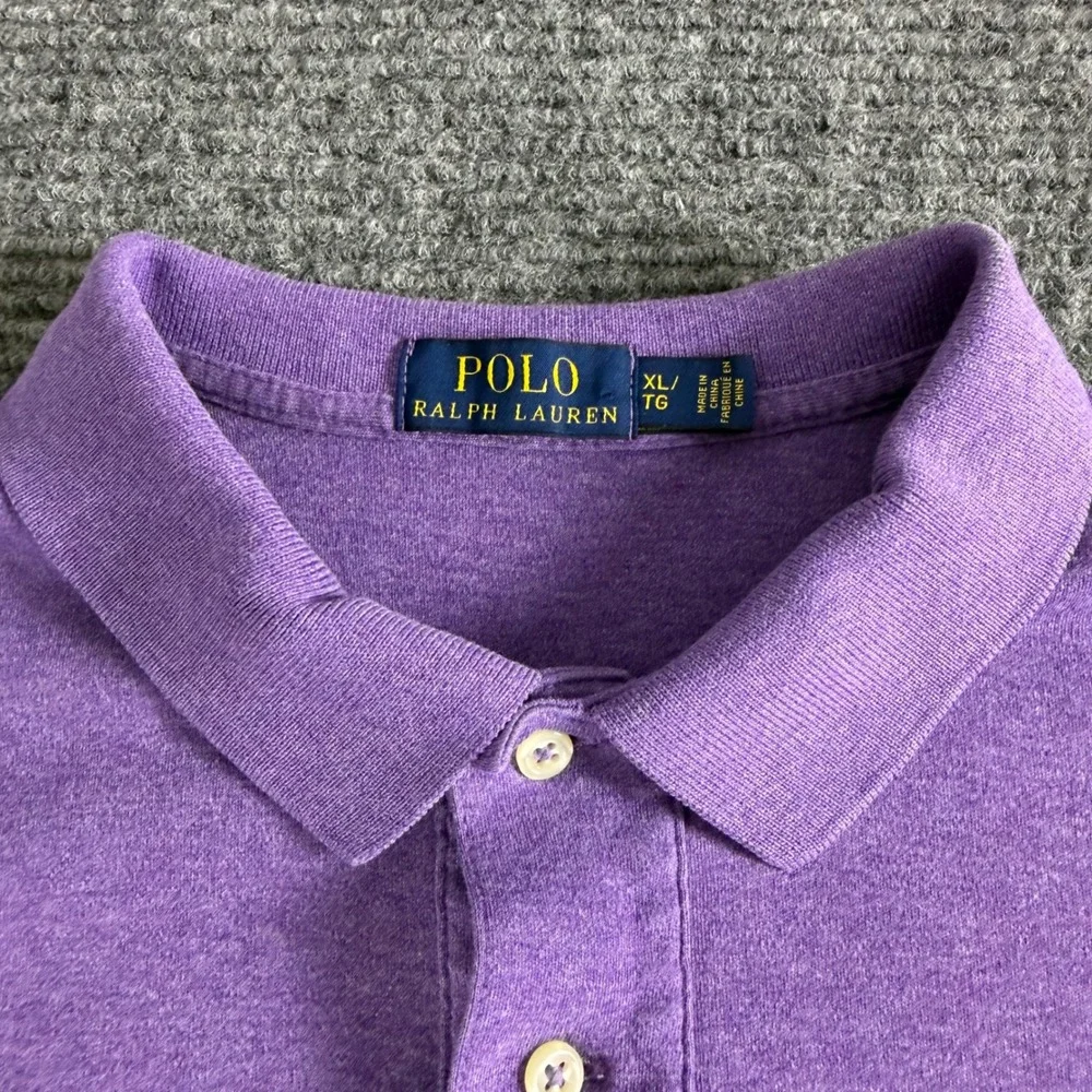 Polo Ralph Lauren Mens XL Purple Heather Short Sleeve Pony Logo Polo Shirt